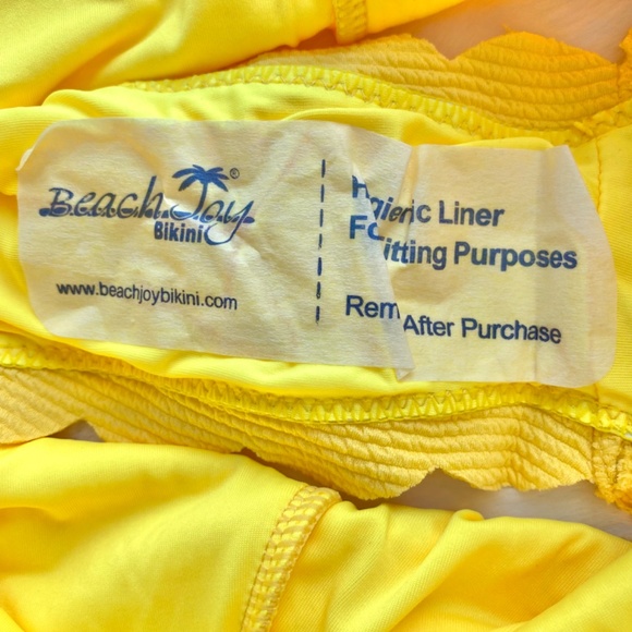 NWT High Waisted Yellow Bikini Bottoms Size Small - Picture 9 of 10